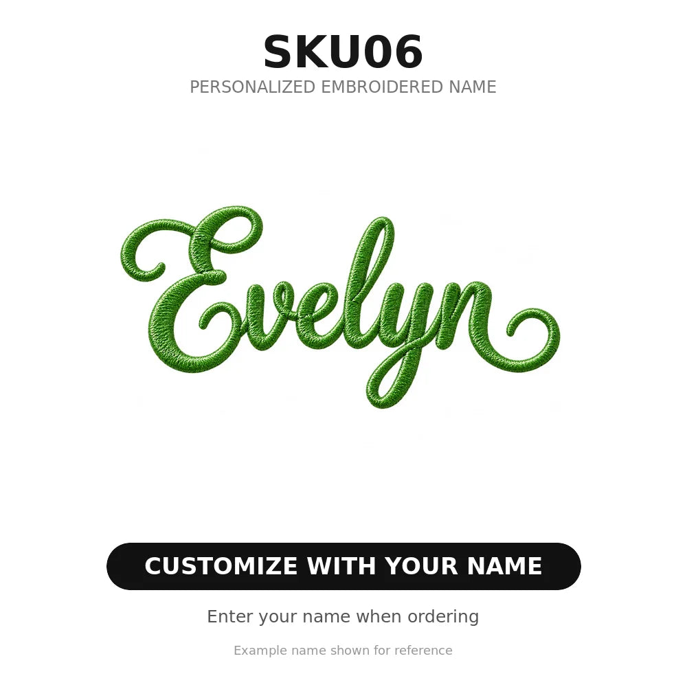 4.5cm Custom Name Embroidery Patch Sew‑on Only Personalized Name Applique for Kids Backpack Jacket Clothing DIY Decor