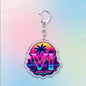 Classic Game Vice City Keychains for Accessories Bag Charm San Andreas Pc Games Lovers Keyring Jewelry Fans Gifts