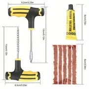 Car Tire Puncture Plugs Vacuum Tire Pass Emergency Repair Tools Glue Strips Glue Quick Repair Tire Repair Kit Patch Tool Set