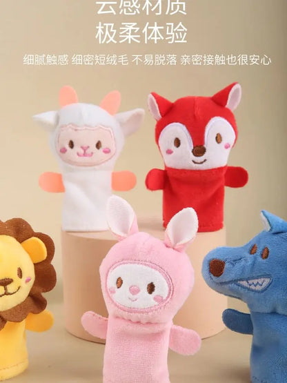 Children Animal Education Dolls Baby Finger Plush Doll kids Hand finger puppets Toy Teaching Aids Boys Girls tell story material