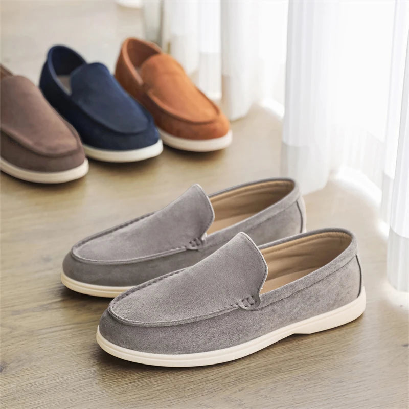 Men's High-End Casual Loafers, One-Piece Slip-On Design, Comfortable All-Match Fashion Shoes, Stylish Daily Wear Footwear