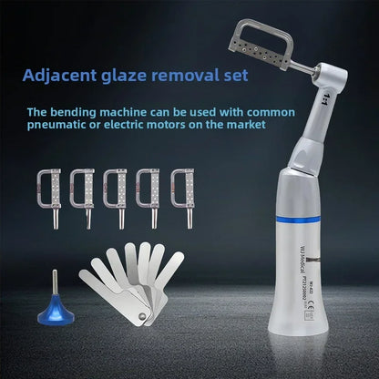 Dental 1∶1 Contra Angle Handpiece Orthodontic IPR System Interproximal Enamel Reduction Reciprocating Stripping Kit with Stri