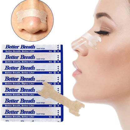 20/50/100pcs Breathing Nasal Strips  Snoring Anti Snoring Strips Easier Better Breathe Health Care Right Way Stop Sleeping Well