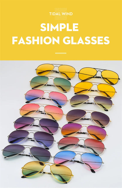 New Double Bridge Sunglasse for Woman Men Alloy Frame 2026 Gradient Lens Sun Glasses Female Oculos Male Outdoor Fashion Eyewear