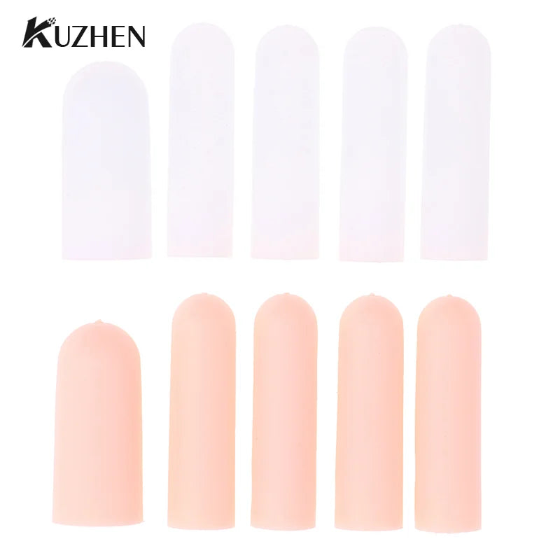 10 Pcs Silicone Finger Cot Gel Finger Protector Fingers Brace Support Gloves