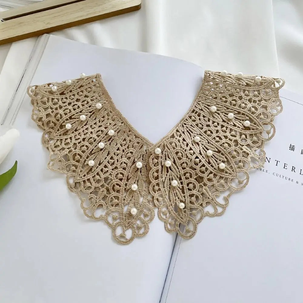 New Fashion Mini Cape Shawl Wrap Decoration Neck Ruff Detachable Lapel Half Shirt Lace Fabric Neckline Fake Collar