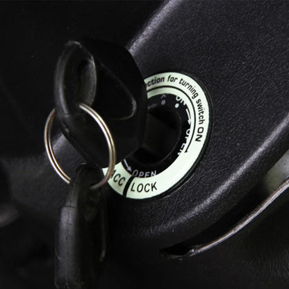 Night Luminous Car Ignition Key Ring Stickers Universal Auto Motorcycle Start Button 3D Decals Protect Decor Fluorescent Circle