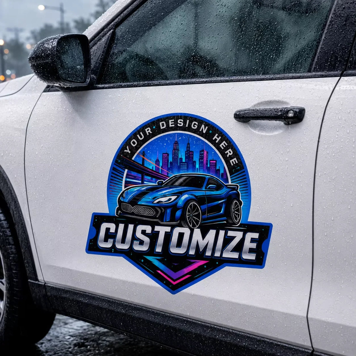 Custom Car Decal Personalized Vinyl Sticker with Photo Logo Text for Car Truck SUV Door Window Decoration