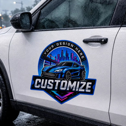 Custom Car Decal Personalized Vinyl Sticker with Photo Logo Text for Car Truck SUV Door Window Decoration