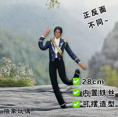 Anime Michael Jackson Cosplay Prop Doll Plush Stuffed Figure Dolls Room Decoration Abstract Joint Mobility Props Gift