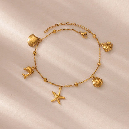 Stainless Steel Imitation Pearl Anklets for Women Gold Color Chain Ankle Bracelet Anklet Summer Beach Jewelry Accessories Gift