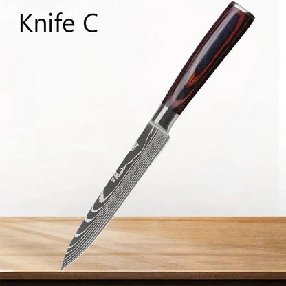 WXCOO Boning Knife Professional Kitchen Knives Stainless Steel Knife Paring Cooking Knives Fruit Peeling Meat Cleaver Knife