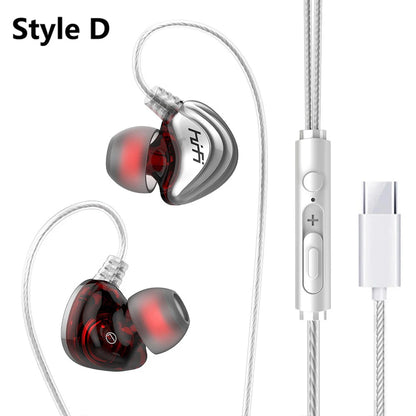 OLAF DAC Type C Earphones Wired Headset USB C Gamer Headphones Cable Handsfree Type-C Earbuds For iPhone16 15 Samsung S23 Xiaomi