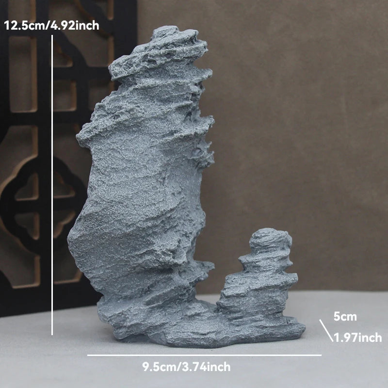 Sandstone Stone Miniature Mountain Fairy Garden Bonsai Rockery Lanscaping Ornaments Aquarium Decoration Accessories Home Decor