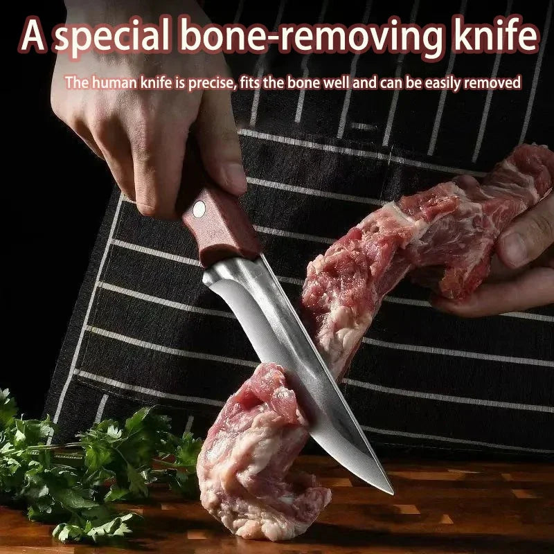 Kitchen knives, forged boning knives, professional high-hardness slaughter knives for the kitchen, Japanese chef's fruit knives