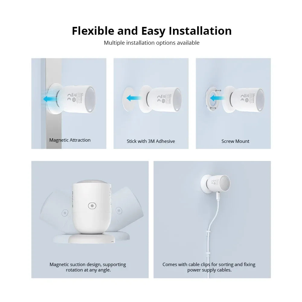 SONOFF SNZB 06P Zigbee Human Presence Sensor SNZB-06P Detector Motion Light Sensing Smart Home Automation Work with Alexa Google