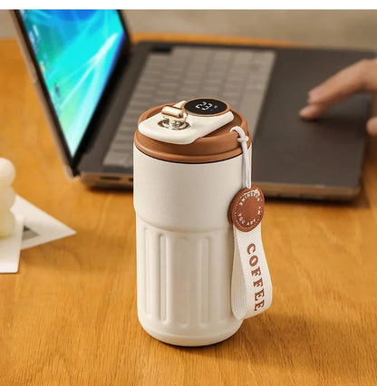 Smart Temperature Display Thermos Bottle 450ml 316 Stainless Steel Portable Office Thermal Coffee Mug