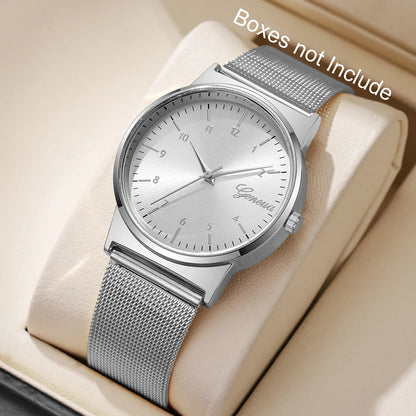 Fashion Women Mesh Strap Quartz Wristwatch Casual Arabic Dial Watch For Ladies Clock Relogio Feminino(Without Box)