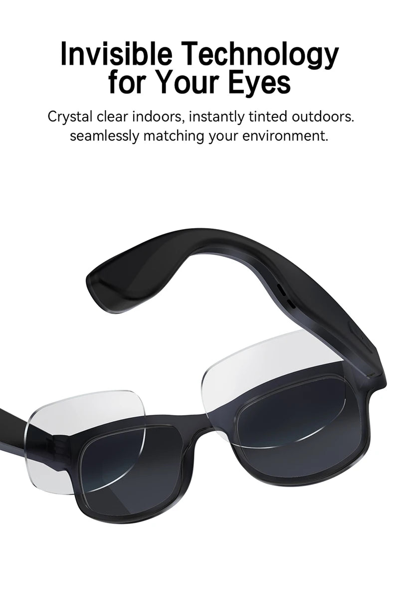 4K HD 800W Pixel Camera Smart Glasses Video Recording AI Photo Recognition Bluetooth Call Voice Translation Sunglasses