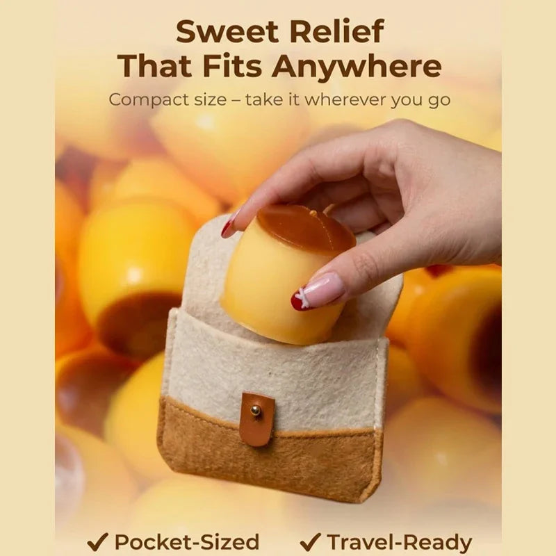 Cute And Soft Caramel Pudding Stress Ball Homemade Diy Handmade Squeeze Ball Toy Stress Relieving And Ventilating Toy Home Decor