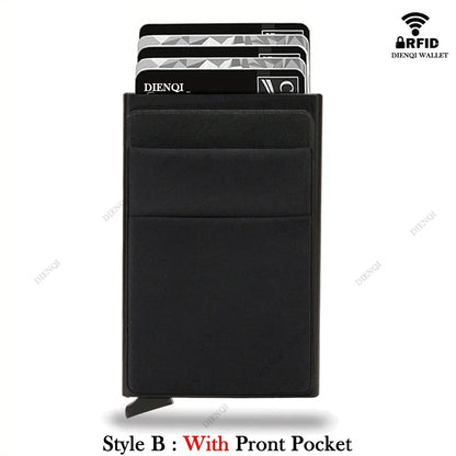 Rfid Etui Na Karty Kredytowe Mężczyźni Cienkie Smukłe Minimalistyczne Portfele Luksusowe Metalowe Etui Na Karty Bankowe Dla Mężczyzn Carteras