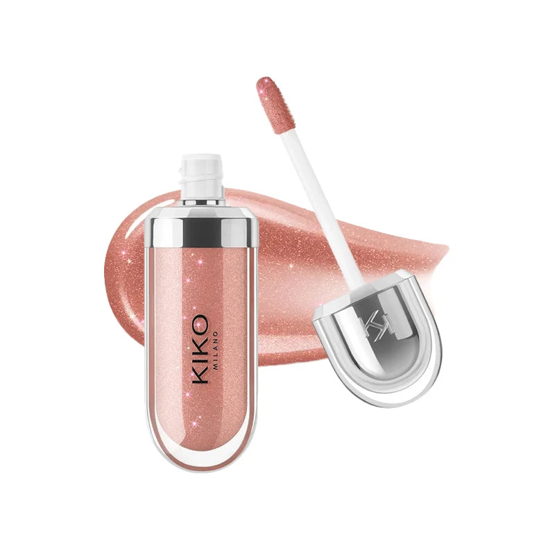 Kiko 3D Hydra Lip Gloss Non-fading Waterproof Blusher Moisturizing Shimmer Makeup Lip Gloss Lipstick Brun Pearly Mauve Liner