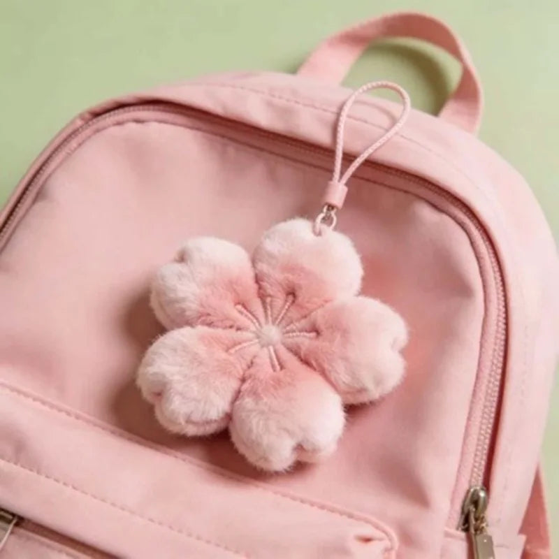 2026 New Sakura Series Healing Plush Doll Pendant Keychain Cute Girl Gift for Girlfriend Bag Decoration