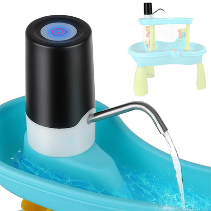 Water Table Pump Portable Water Play Table Pump Battery Powered Cordless Sand Play Accessories Rechargeable Outdoor Toys for