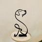 Wrought Iron Dog Statue Abstract Bulldog Dachshund Labrador Chihuahua Pastoral Dog Ornament Animal Sculpture Art Figurine Crafts