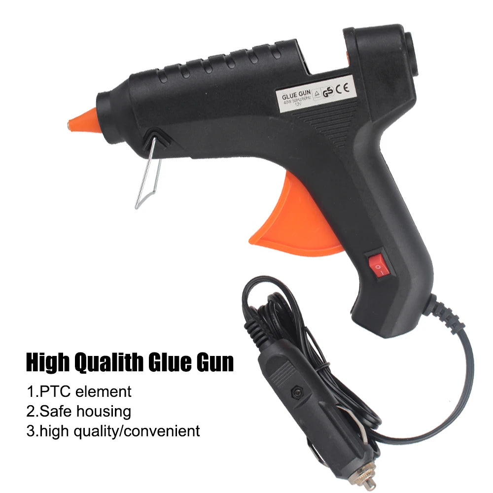 5 sztuk klej w sztyfcie 11mm 12V 40W Pistolet Do Klejenia Na Gorąco Zestaw Narzędzi Do Usuwania Wgnieceń Samochodowych Wtyczka Do Zapalniczki Samochodowej Akcesoria Do Naprawy Garażu Ciężarówki