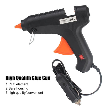 5 sztuk klej w sztyfcie 11mm 12V 40W Pistolet Do Klejenia Na Gorąco Zestaw Narzędzi Do Usuwania Wgnieceń Samochodowych Wtyczka Do Zapalniczki Samochodowej Akcesoria Do Naprawy Garażu Ciężarówki