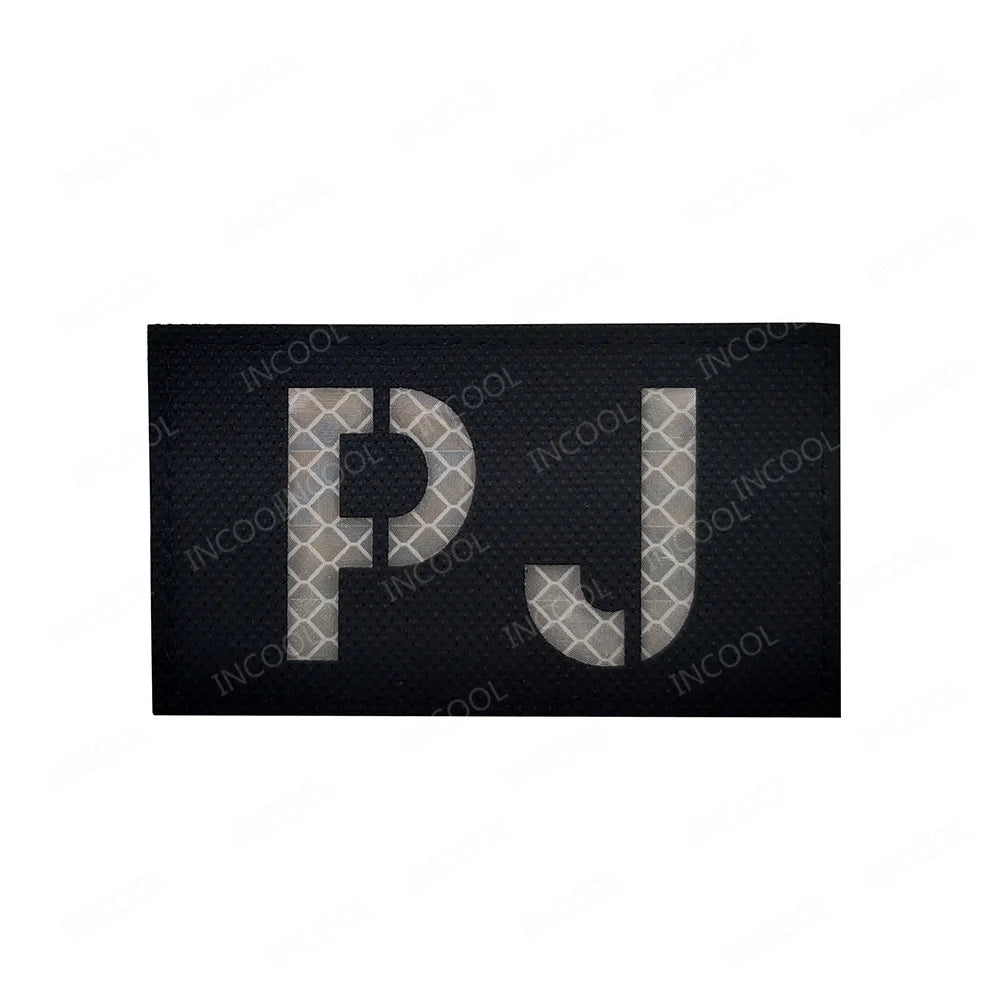 Infrared IR Reflective Patch K9 FIRE MEDIC PRESS MED PJ Decorative Patches Biker Armband Patch For Clothing Backpack