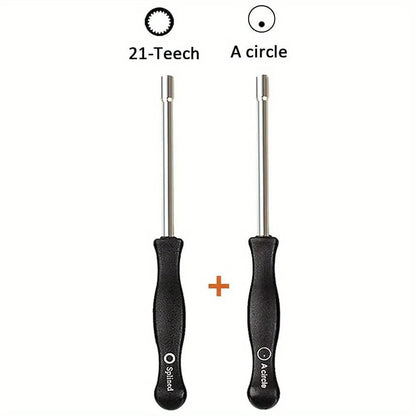 2Pcs 21-Teeth Splined + A-Circle Carburetor Adjustment Tool Screwdriver Kit For For Sears For Craftsman For Poulan