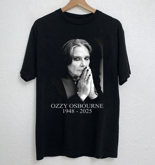 Remembering Ozzy Osbourne 1948-2025 T-Shirt Thank You for Your Memories. Woman Man Fans Graphic T Shirts Cotton Outdoors Tops