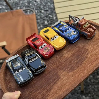 Disney Pixar Cars Lightning McQueen Storm Jackson Mack Container Truck 1/55 Ratio Die Casting Alloy Car Model Toys Truck Gifts