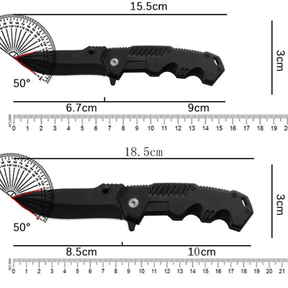 High-hardness outdoor folding knife, portable small straight knife for camping, stainless steel pocket knife, men's fruit knife