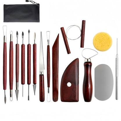 Pottery Clay Sculpting Tools Kit  Ceramic Wax Clays Carving Tools for Art Craft Pottery Sculpting Modeling Tool Set