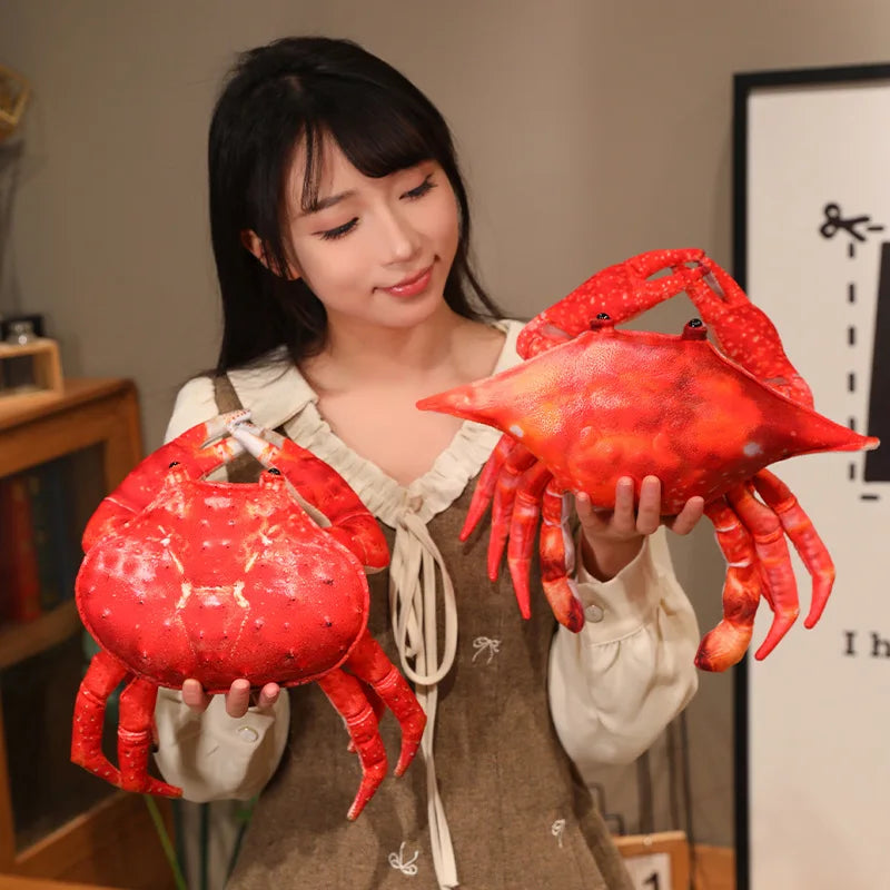 1Pc 35/55CM Kawaii Crab Plush Toy Real Like Swimming Crab King Crab Pillow Stuffed Soft Sofa Cushion Creative Birthday Gift