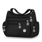 Water Resistant Nylon Multi Zipper Crossbody Bag Large Adjustable Strap Shoulder Purse for Mother Daily Outdoor Shopping Travel
