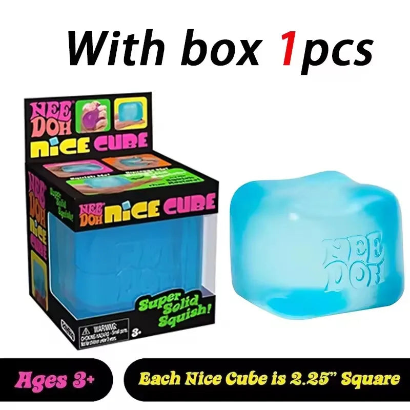 Needoh Nice Cube， Sensory toys, pressure resistant pinching, stress relieving children's souvenir toys