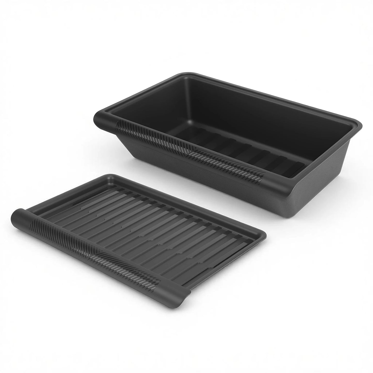 CNSPEED Under Seat Storage Box TPE Hidden Organizer Tray Space Box with Lid For Tesla Model Y 2020 2021-2024 Juniper 2025-2026