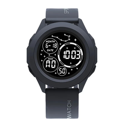 YIKAZE Men Sport LED Watches Top Brand Men Digital Clock Multi-Functional Rubber Man Fitnes Athlete Timekeeping Electronic Watch