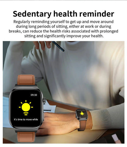New Blood Lipids Uric Acid Blood pressure Smart Watch Men ECG+PPG Fitness Tracker Clock Heart Rate Bluetooth call Smart watches