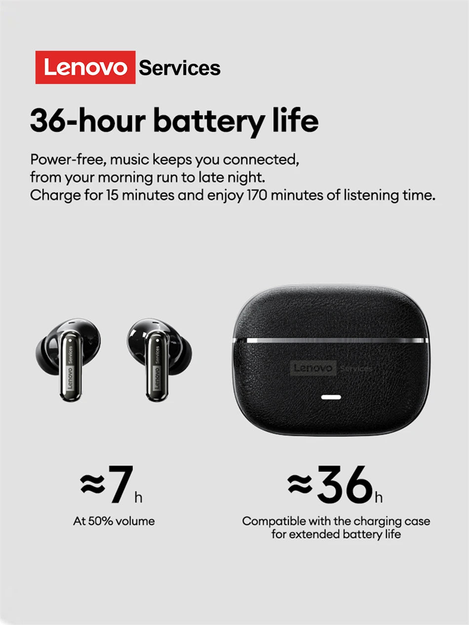 Lenovo 2026 AI Real Time Translation Wireless Earphones TWS Hi-Fi IMAX-level Sound Earphones Stereo ENC Noise Cancelling Earbuds