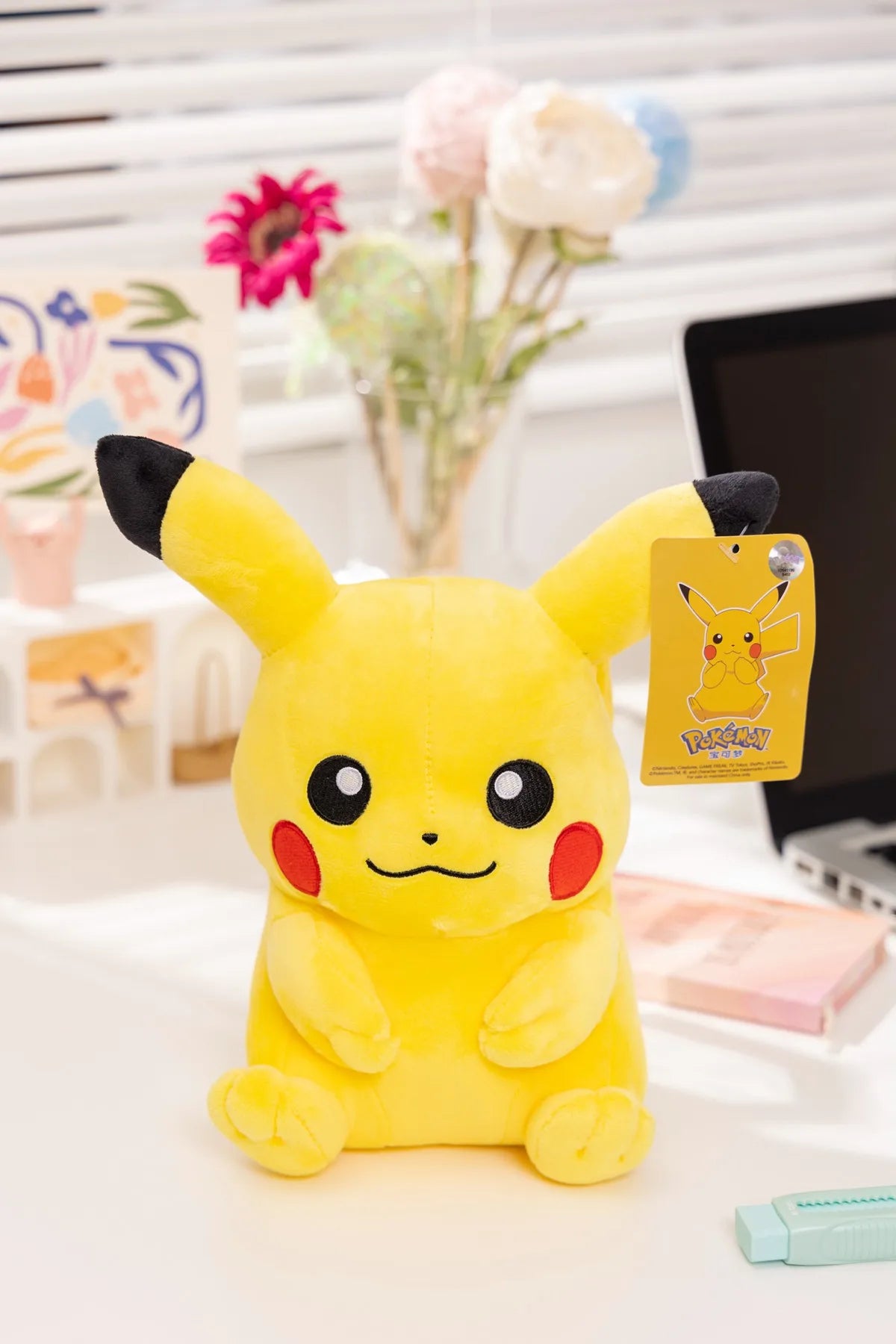 Original Pokemon Newest Plush Yamper Litten Emolga Stuffed Doll Sylveon Vulpix Gengar Plushies Pikachu Xmas Anime Mew Toys Gifts