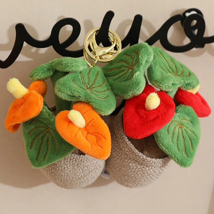 Green Plant Potted Plants Lily Flowers Strawberries Lotus Flowers Persimmons Morning Glory Ornament Soft Birthday Gifts Decor