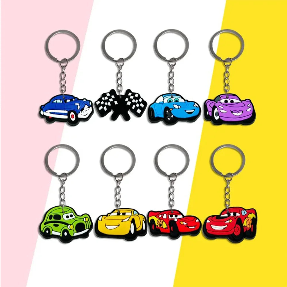 Car Theme Keychains Racing Car Party Favor Gift Goodie Bag Fillers Wristbands Carnival Reward Party Decoration Supplie Gift