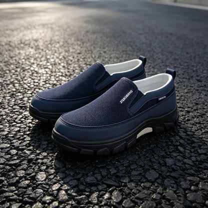 2026 New Men's Loafers Spring Large Size 39-48 Round-Toe Men's Moccasins Slip-On Mature Men's Shoes Simple Lightweight Casual Shoes
