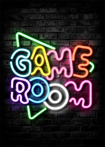 Gaming Neon Eat Sleep Game Repeat  Canvas Posters Gamer Room Decor Canvas Print Art for Home Esports Bedroom Decor Gift Painting