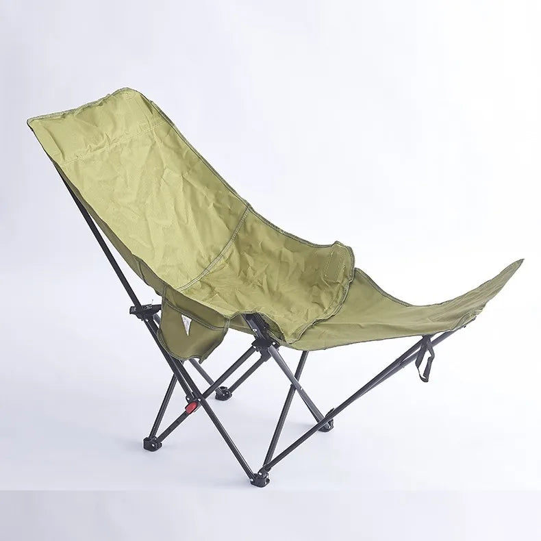 Outdoor folding chair, portable for sitting and lying down, office nap lounge chair with leg dragging, lounge chair